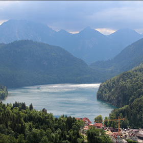 Бавария. Хоэншвангау. Озеро Альп или Alpsee.